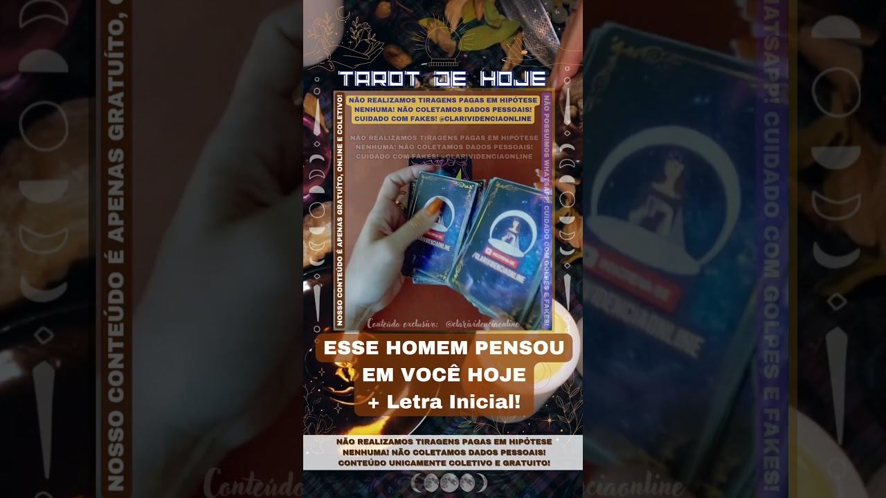 Read more about the article 🧑 ESSE HOMEM PENSOU EM VOCÊ HOJE  + LETRA INICIAL! 🌟 #TAROTHOJE #TAROT