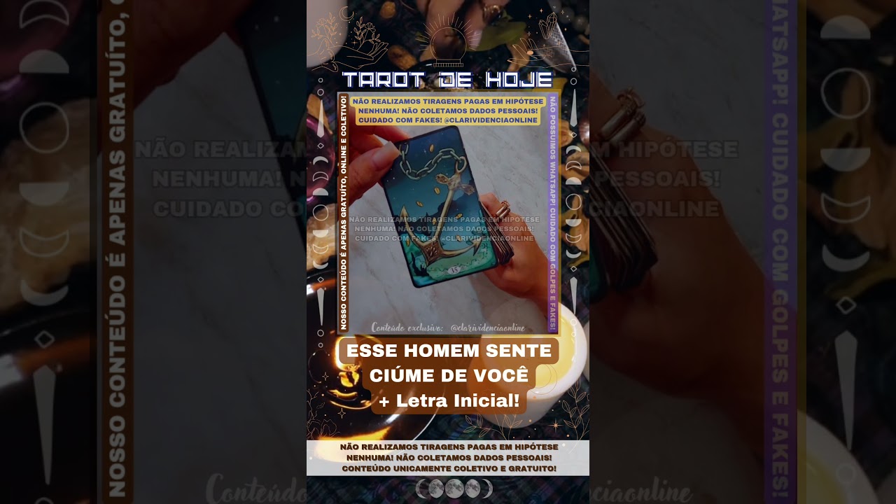 Read more about the article 🧑 ESSE HOMEM SENTE CIÚME DE VOCÊ  + LETRA INICIAL! 🌟 #TAROTHOJE #TAROT