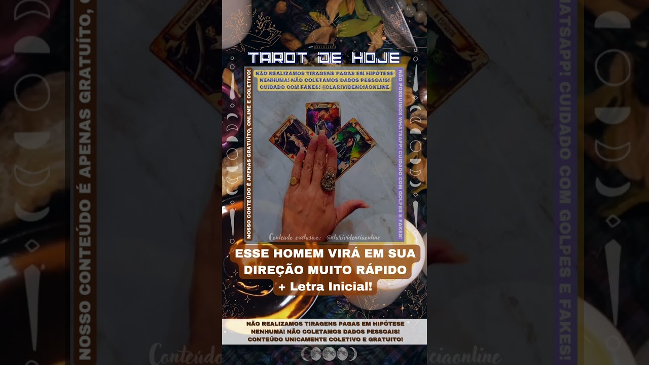 Read more about the article 🧑 ESSE HOMEM VIRA EM SUA DIREÇÃO MUITO RÁPIDO  + LETRA INICIAL! 🌟 #TAROTHOJE #TAROT