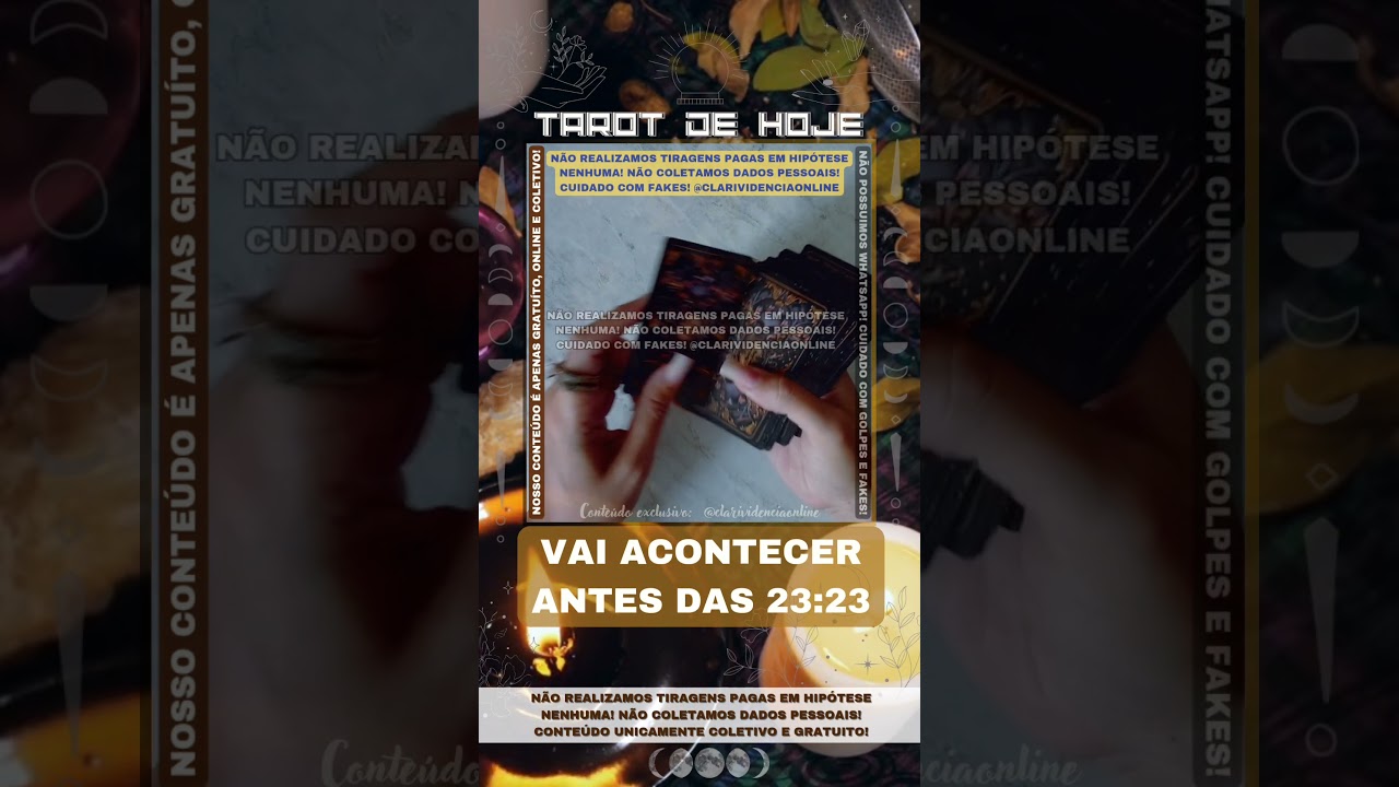 Read more about the article 🧑 ISSO VAI ACONTECER ANTES DAS 23:23 🌟 #TAROTHOJE #TAROT