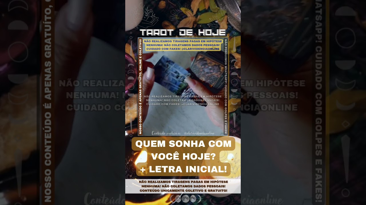 Read more about the article 🧑 QUEM SONHA COM VOCÊ  + LETRA INICIAL! 🌟 #TAROTHOJE #TAROT
