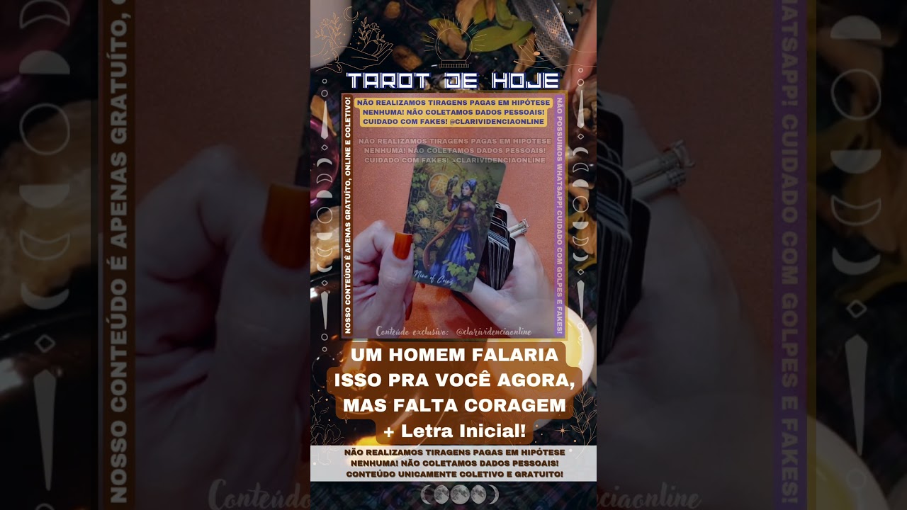 Read more about the article 🧑 UM HOMEM FALARIA ISSO PRA VOCÊ AGORA, MAS FALTA CORAGEM  + LETRA INICIAL! 🌟 #TAROTHOJE #TAROT