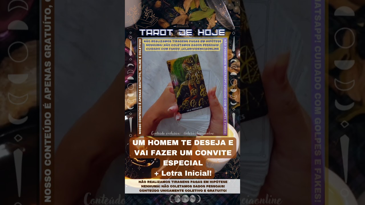 Read more about the article 🧑 UM HOMEM TE DESEJA E VAI FAZER UM CONVITE ESPECIAL  + LETRA INICIAL! 🌟 #TAROTHOJE #TAROT