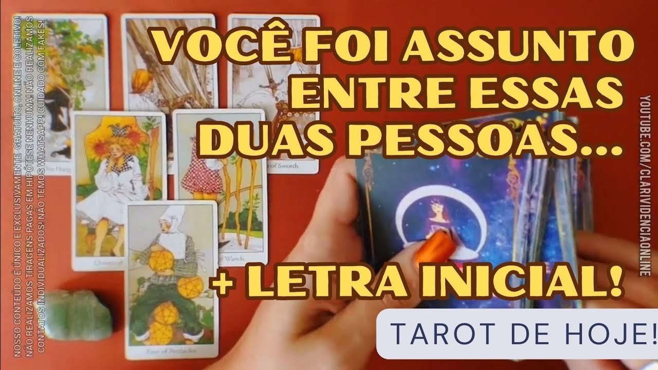 Read more about the article 🧑 VOCÊ FOI ASSUNTO ENTRE ESSAS DUAS PESSOAS…  + LETRA INICIAL! 🌟 #TAROTHOJE #TAROT
