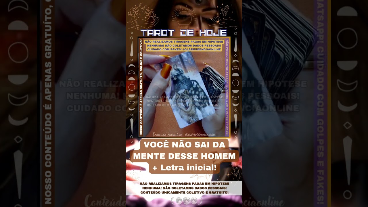 Read more about the article 🧑 VOCÊ NÃO SAI DA MENTE DESSE HOMEM  + LETRA INICIAL! 🌟 #TAROTHOJE #TAROT