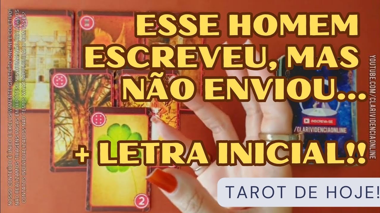 Read more about the article 🧑 ESSE HOMEM ESCREVEU, MAS NÃO ENVIOU…+ LETRA INICIAL!🌟 #TAROTHOJE #TAROT