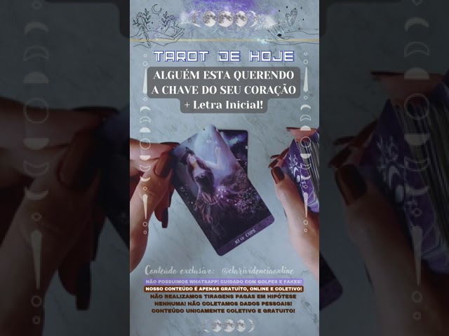 Read more about the article 🔑 ALGUÉM ESTA QUERENDO A CHAVE DO SEU CORAÇÃO  + LETRA INICIAL! 🌟 #TAROTHOJE #TAROT