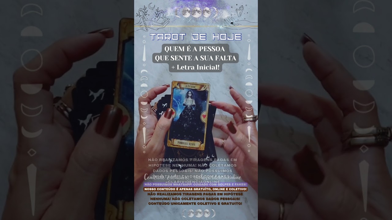 Read more about the article 🧑 QUEM É A PESSOA QUE SENTE A SUA FALTA  + LETRA INICIAL! 🌟 #TAROTHOJE #TAROT