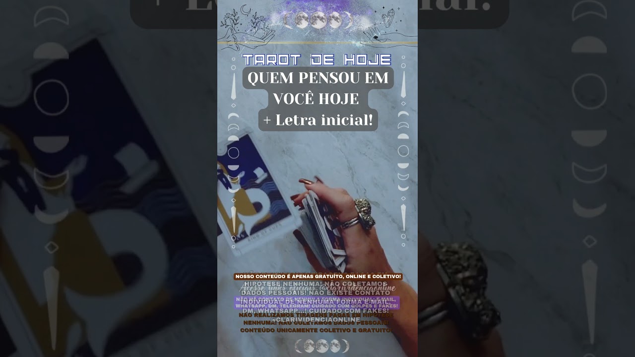 Read more about the article 🧑 QUEM PENSOU EM VOCE HOJE  + LETRA INICIAL! 🌟 #TAROTHOJE #TAROT