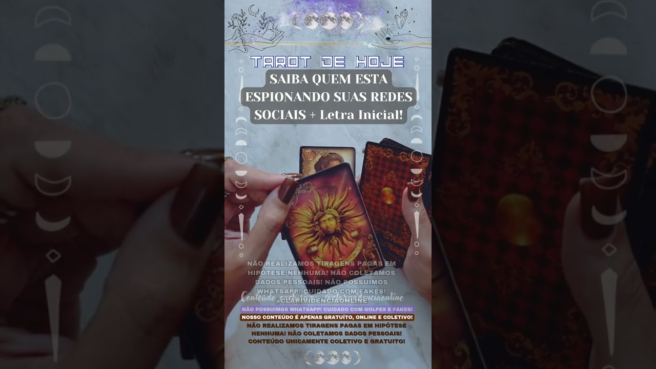 Read more about the article 🧑 SAIBA QUEM ESTA ESPIONANDO SUAS REDES SOCIAIS  + LETRA INICIAL! 🌟 #TAROTHOJE #TAROT