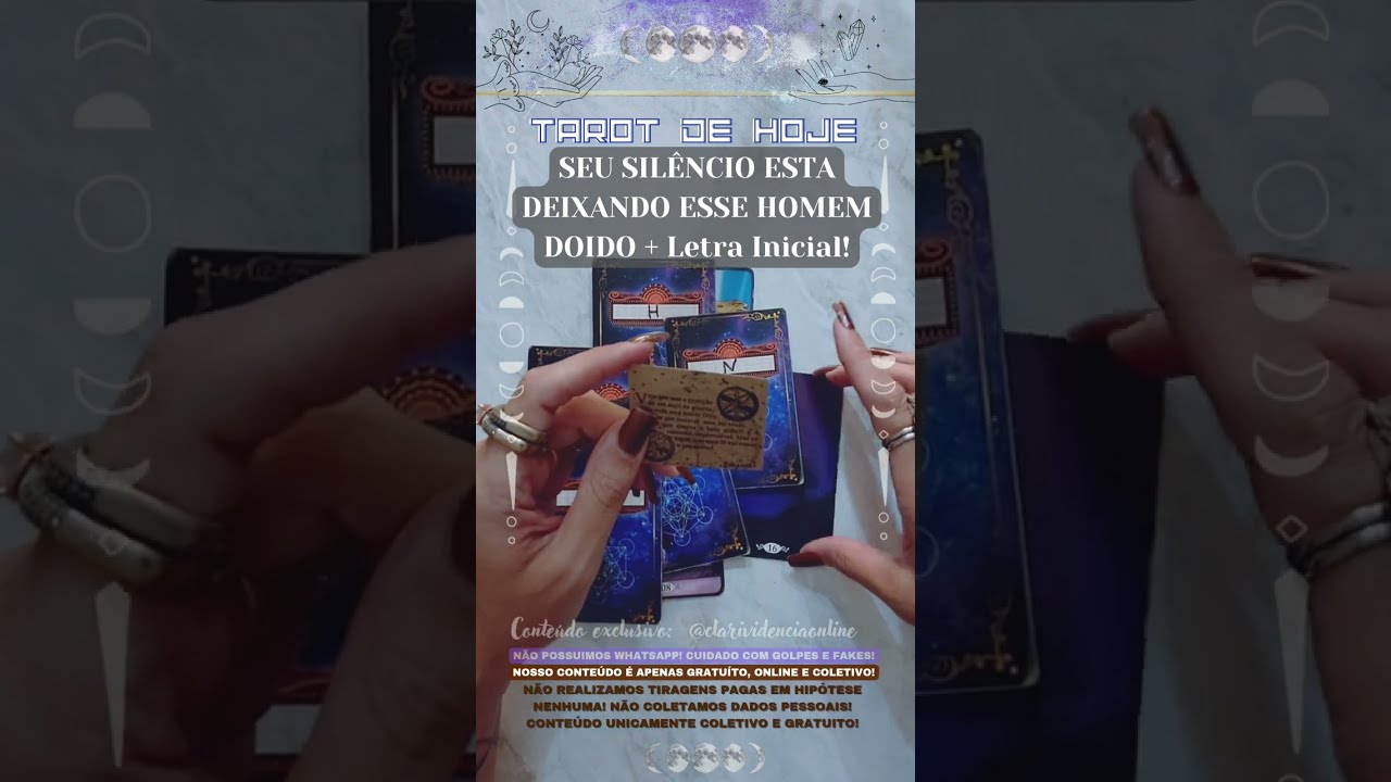 Read more about the article 🧑 SEU SILÊNCIO ESTA DEIXANDO ESSE HOMEM DOIDO  + LETRA INICIAL! 🌟 #TAROTHOJE #TAROT