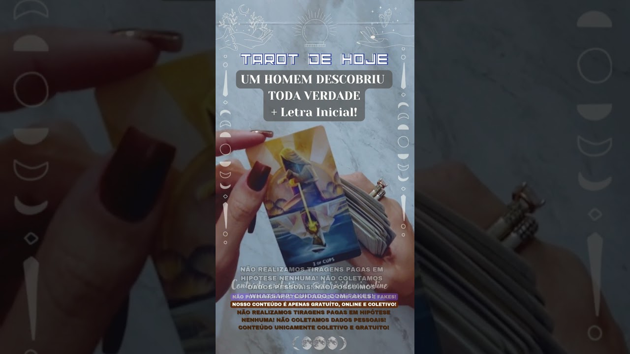 Read more about the article 🧑 UM HOMEM DESCOBRIU TODA VERDADE  + LETRA INICIAL! 🌟 #TAROTHOJE #TAROT