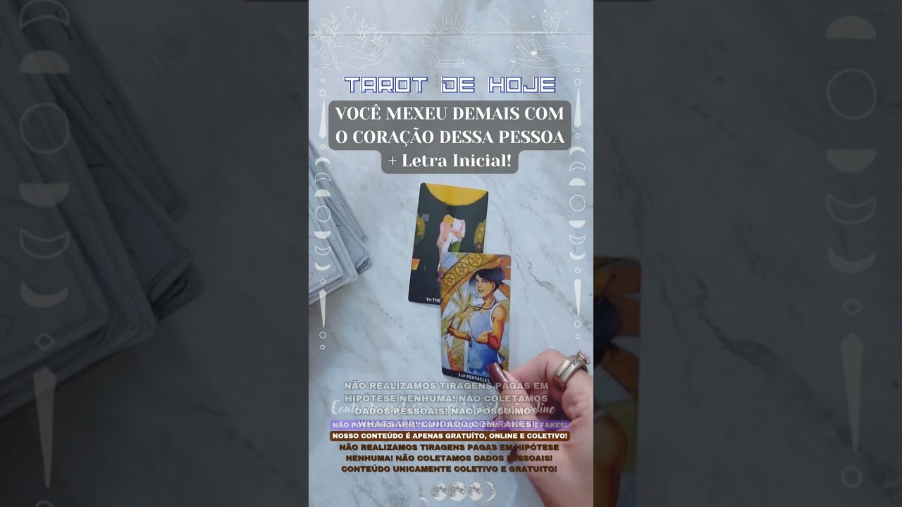 Read more about the article 🧑 VOCÊ MEXEU DEMAIS COM O CORAÇÃO DESSA PESSOA  + LETRA INICIAL! 🌟 #TAROTHOJE #TAROT