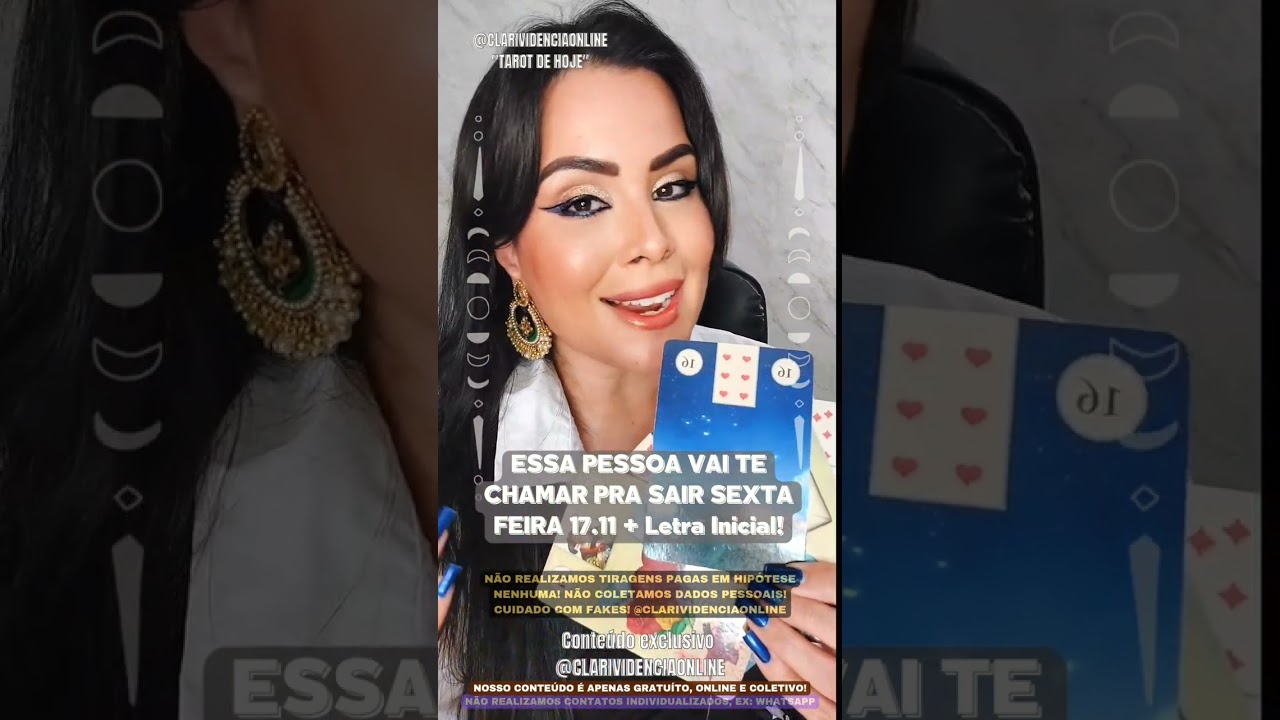 Read more about the article ✨ ESSA PESSOA VAI TE CHAMAR PRA SAIR SEXTA FEIRA 17 DE NOVEMBRO + LETRA INICIAL! 🌟 #TAROTHOJE #TAROT