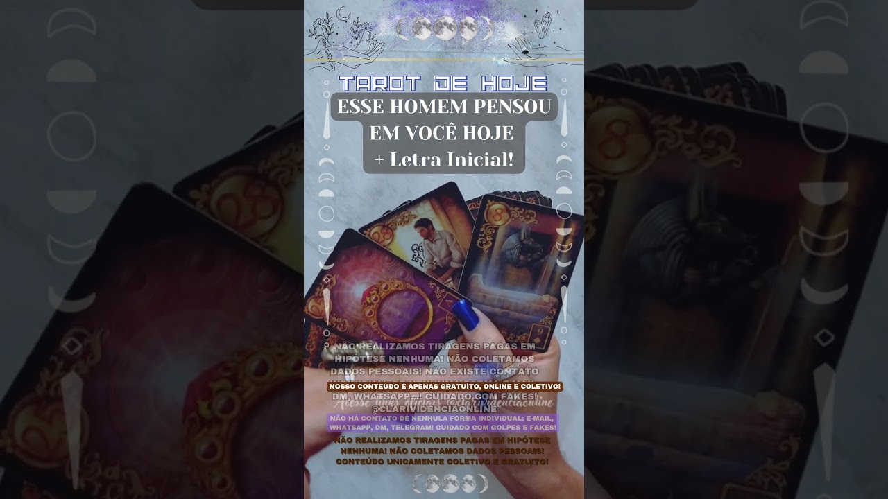 Read more about the article 🧑 ESSE HOMEM PENSOU EM VOCÊ HOJE  + LETRA INICIAL! 🌟 #TAROTHOJE #TAROT