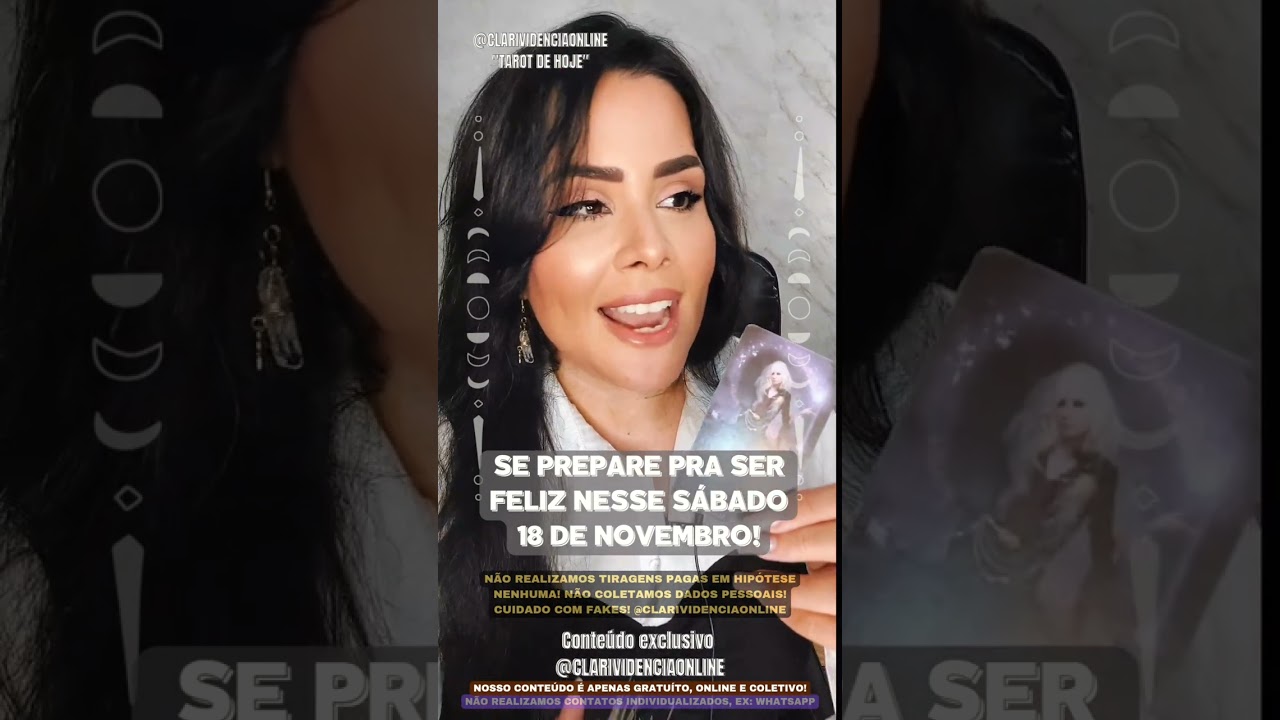 Read more about the article 🌟 SE PREPARE PRA SER FELIZ NESSE SÁBADO 18 DE NOVEMBRO #TAROTHOJE #TAROT