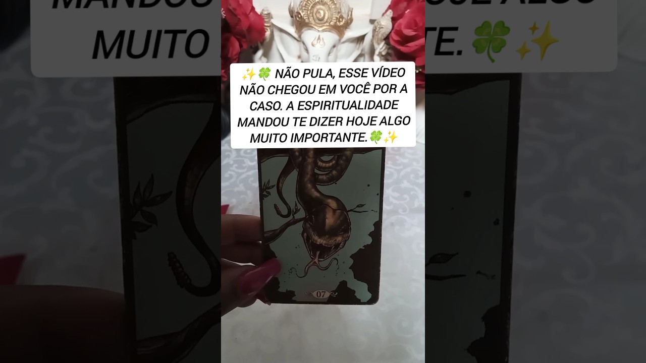 Read more about the article NÃO PULA, ESSE VÍDEO NÃO CHEGOU EM VOCÊ POR A CASO. #tarot #tarotamor #tarotreader #tarotreading