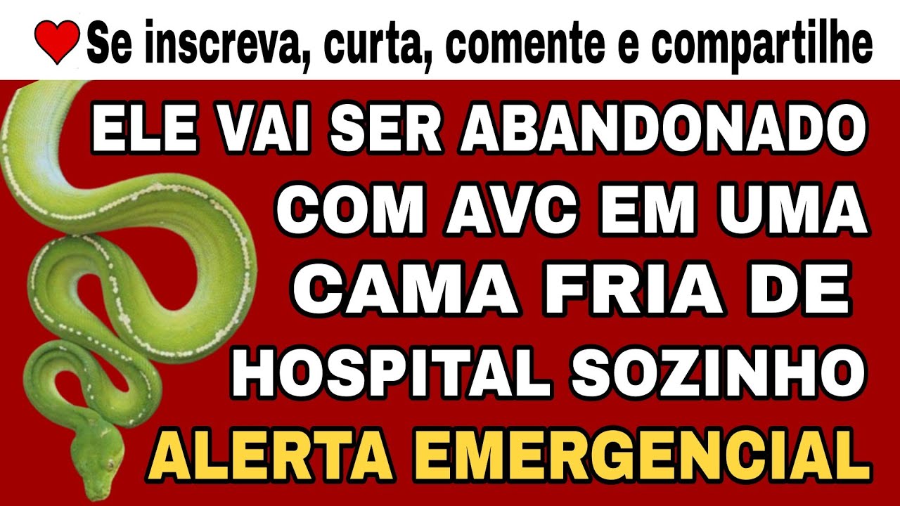 Read more about the article 😳 URGENTE ELE VAI SER ABANDONADO COM AVC EM UMA CAMA FRIA DE HOSPITAL SOZINHO – ALERTA EMERGENCIAL 😱