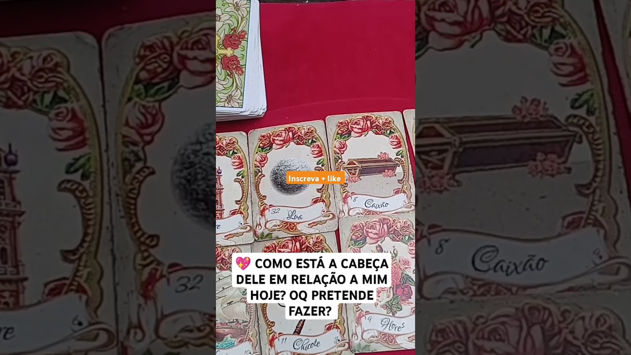 Read more about the article 💖 COMO ESTÁ A CABEÇA DELE EM RELAÇÃO A MIM HOJE? OQ PRETENDE FAZER? BARALHO CIGANO E TAROT RESPONDE