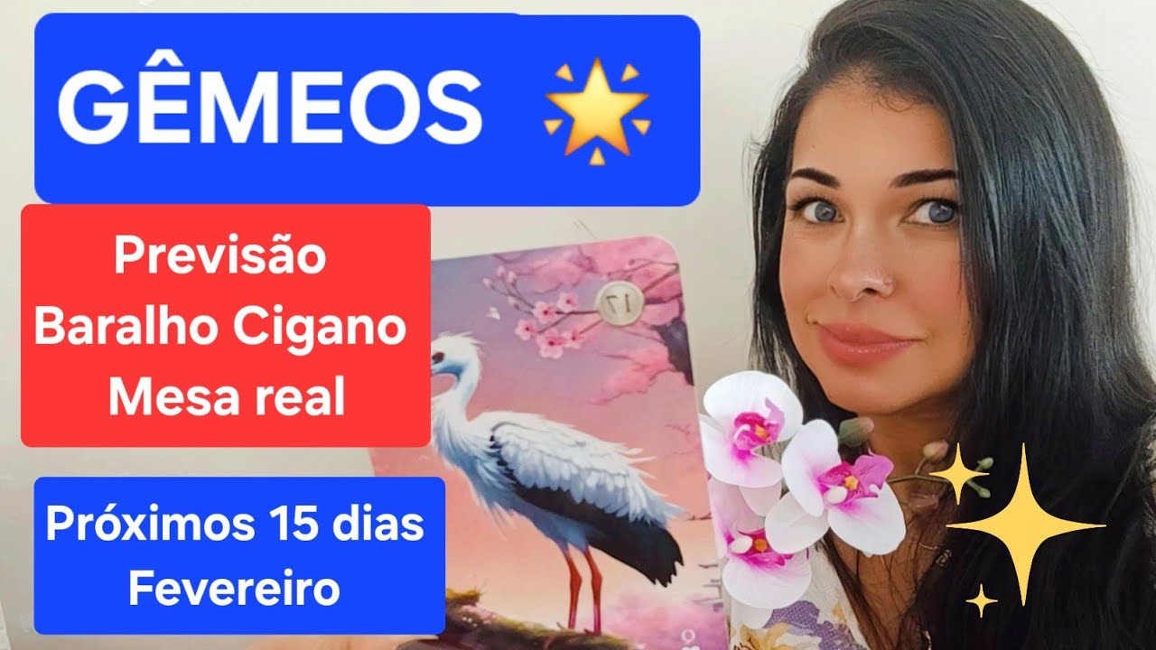 Read more about the article GÊMEOS TAROT 🌟 PREVISÃO DIA 15/02 A 28/02. 🔮 MESA REAL – BARALHO CIGANO. #tarotgemeos #tarot #gêmeos