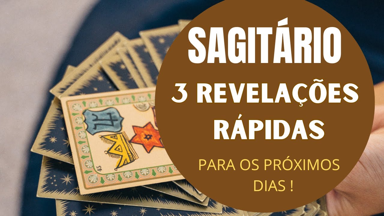 Read more about the article SAGITÁRIO♐| 3 REVELAÇÕES (RÁPIDAS) PARA OS PRÓXIMOS DIAS! (PREVISÕES/TAROT/SIGNOS).