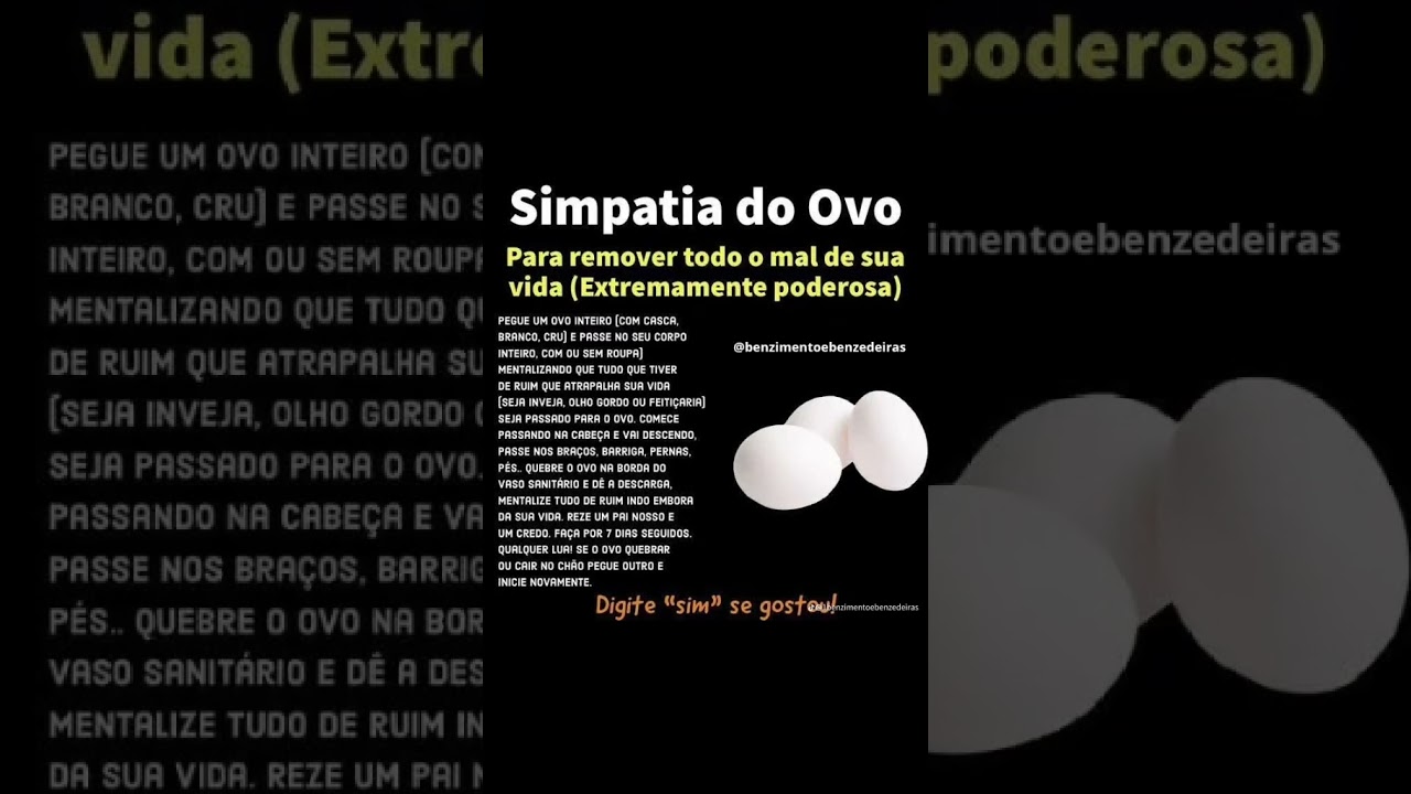 Read more about the article Simpatia do Ovo
