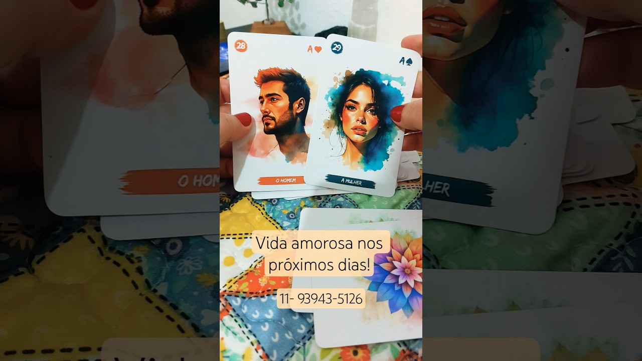 Read more about the article 🌷🍀 Vida amorosa nos próximos dias! 11- 93943-5126 #amor #tarot #baralhocigano