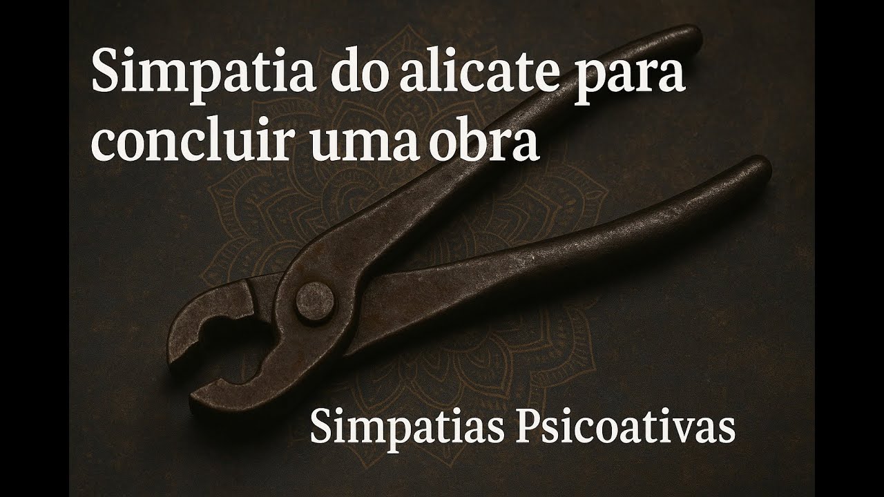 Read more about the article Simpatia do alicate para concluir uma obra – Simpatias Psicoativas