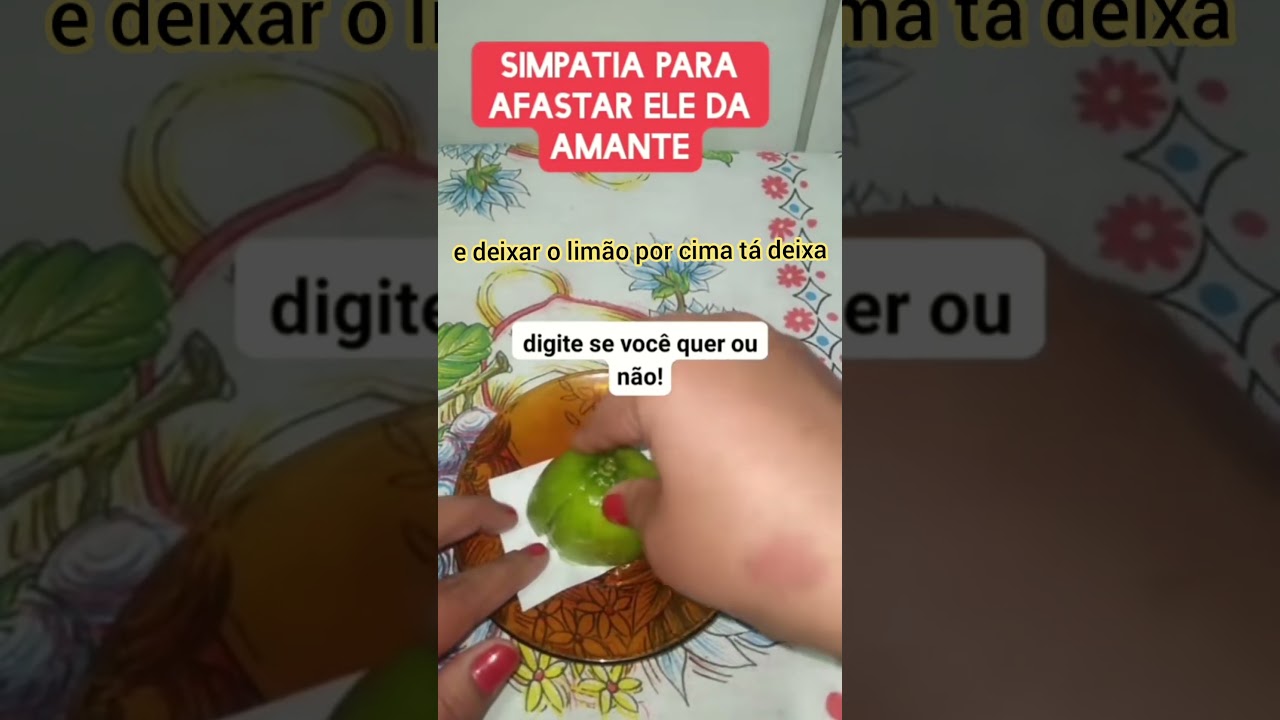 Read more about the article SIMPATIA PARA AFASTAR A AMANTE #simpatias #rivals #fypシ