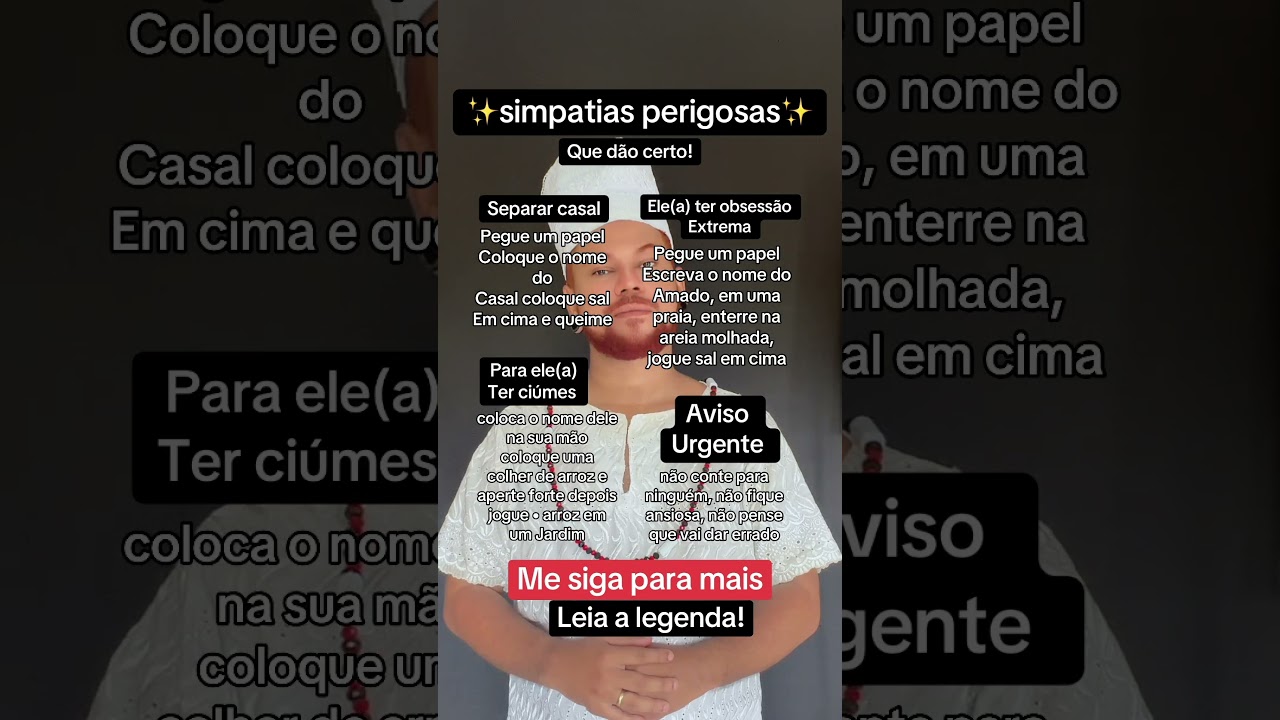 Read more about the article separar casal, ciúmes e obssessão. Use com fé. Comente “QUERO MAIS” e siga  #shorts #simpatia #amor