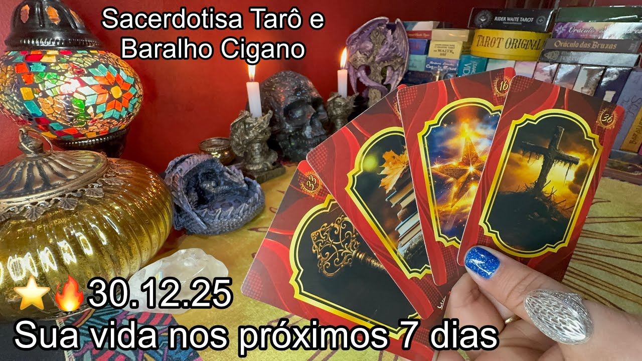 Read more about the article BARALHO CIGANO: SUA VIDA NOS PRÓXIMOS 7 DIAS ⭐️🔥 30.12.25
