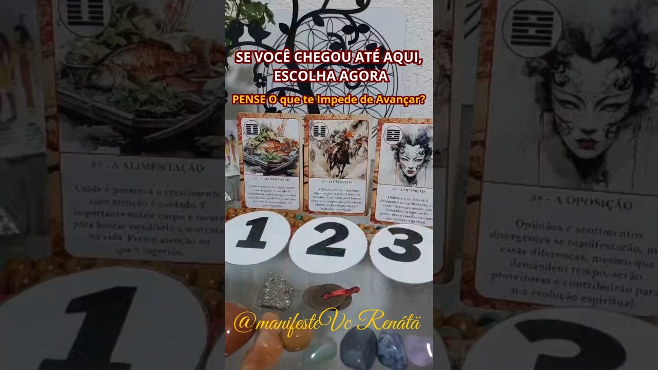 Read more about the article ESCOLHA SUA MENSAGEM  I CHING AGORA! TAROT BARALHO CIGANO MENSAGEM DO DIA!