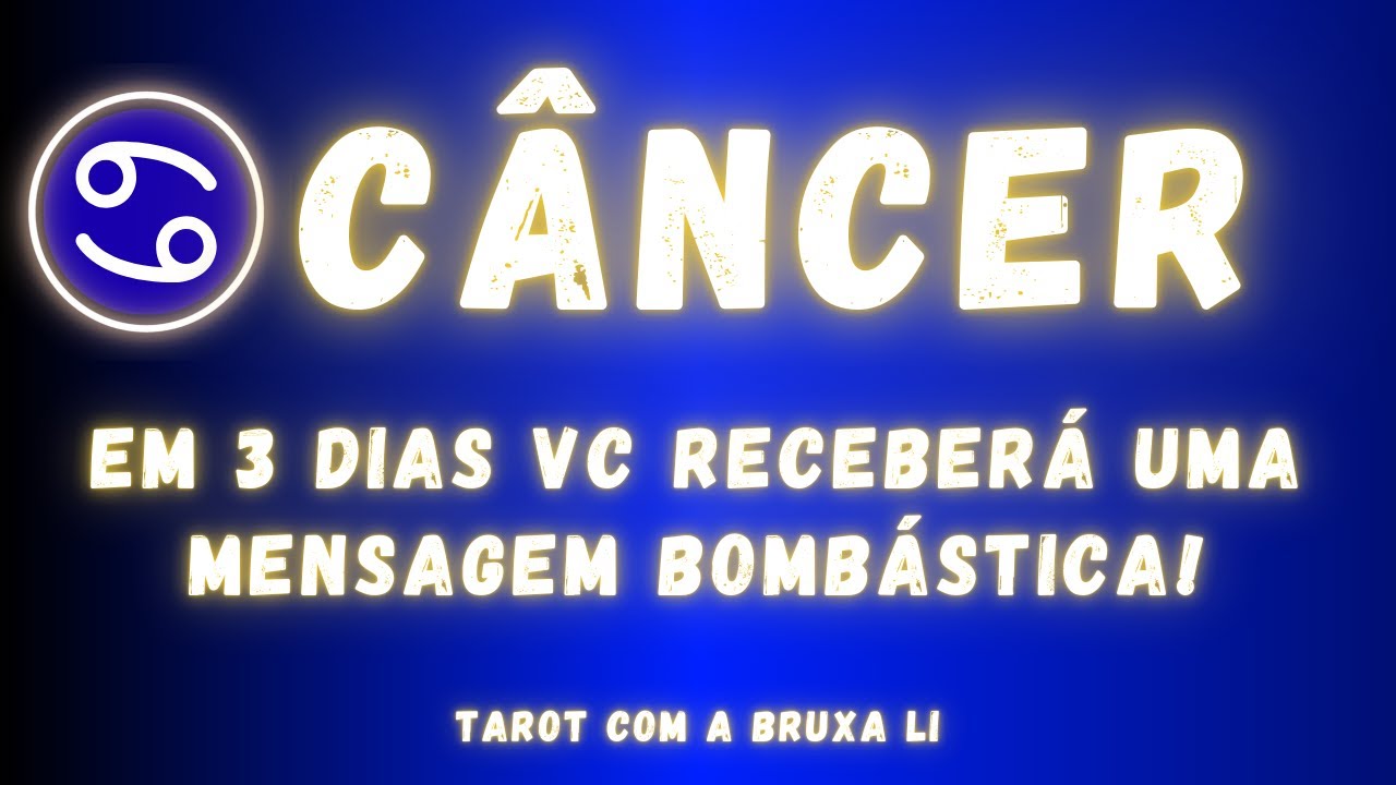 Read more about the article CÂNCER♋ EM 3 DIAS VC RECEBERÁ UMA MENSAGEM BOMBÁSTICA!