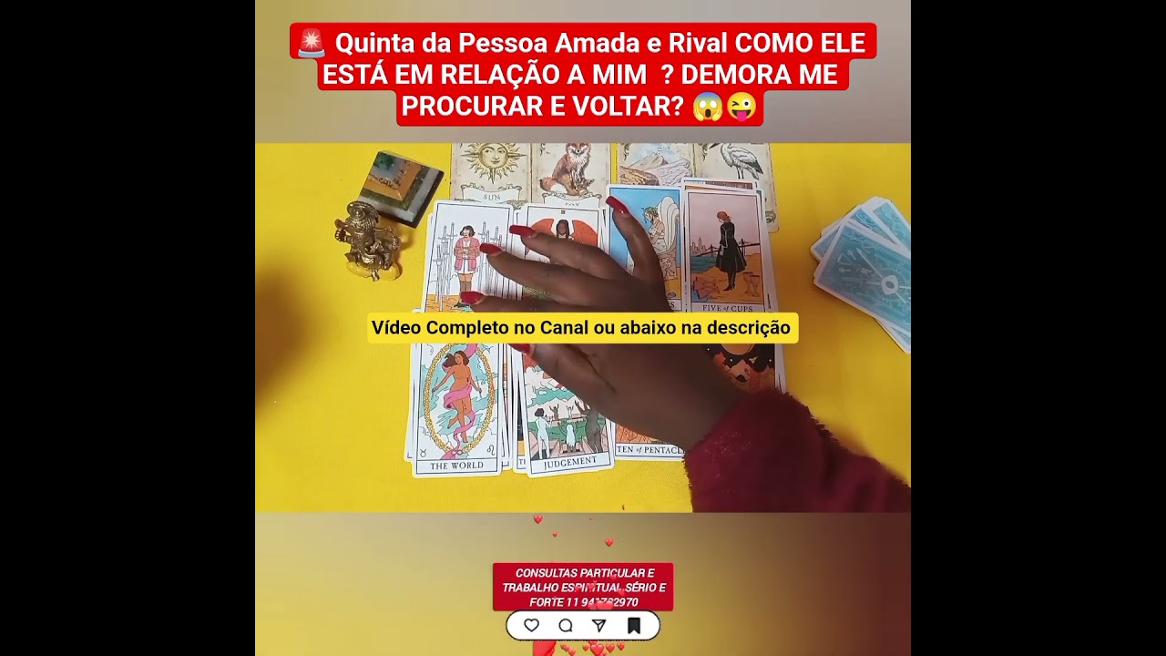 Read more about the article 🚨 Quinta da Pessoa Amada e Rival COMO ELE ESTÁ EM RELAÇÃO A MIM  ? DEMORA ME PROCURAR E VOLTAR? 😱😜