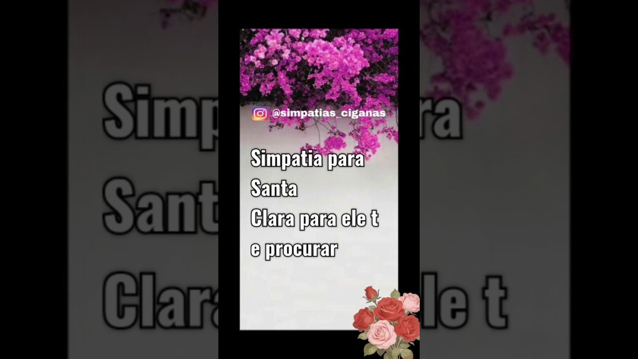 Read more about the article Simpatia para Santa Clara para ele te procurar#simpatiadoamor #simpatias #tarot #banhos #baralho