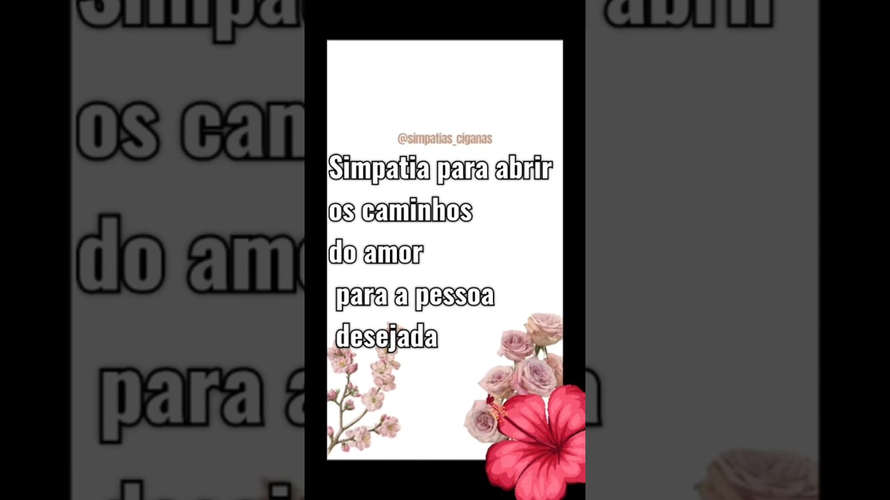 Read more about the article Simpatia para abrir os caminhos do amor para a pessoa desejada #viral #simpatias #banhos #tarot