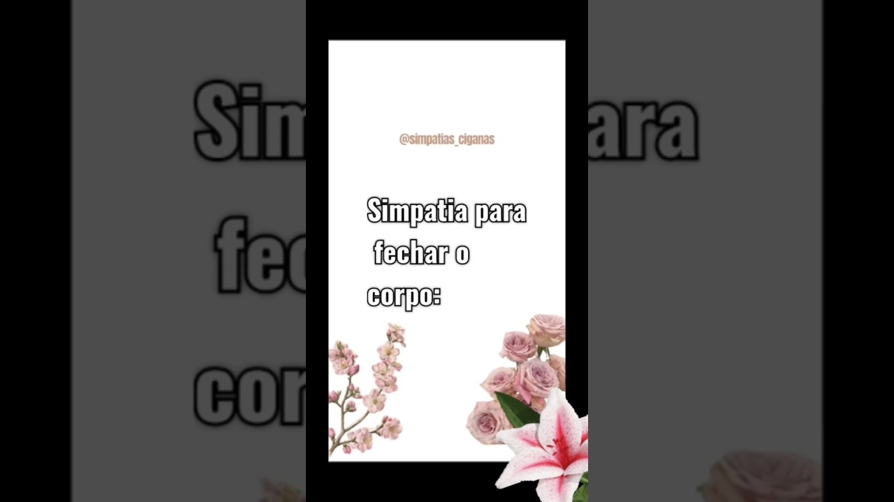 Read more about the article Simpatia para fechar o corpo #simpatias #banhos #tarot #viral #magia