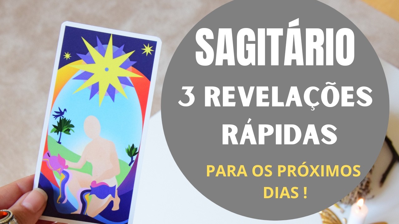 Read more about the article SAGITÁRIO♐| 3 REVELAÇÕES (RÁPIDAS) PARA OS PRÓXIMOS DIAS! (PREVISÕES/TAROT/SIGNOS).
