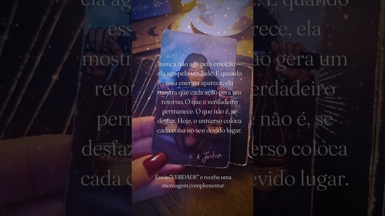 Read more about the article Justiça sendo feita – Carta do dia| Olhar de cigana Tarot🌹