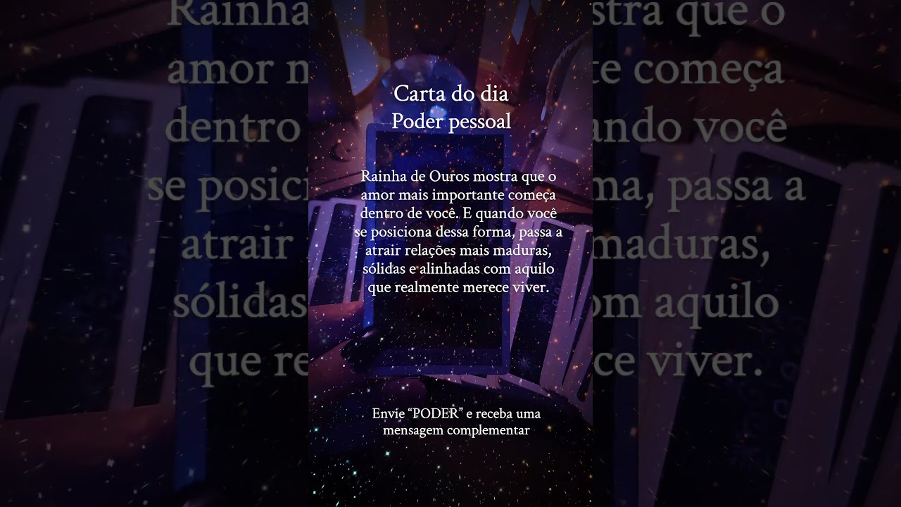 Read more about the article Poder pessoal – Carta do dia | Olhar de cigana Tarot🌹