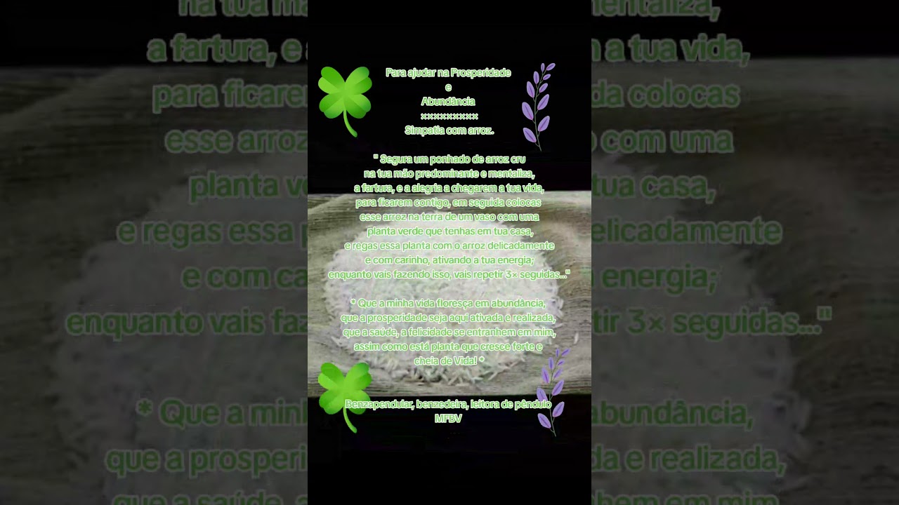 Read more about the article Simpatia com arroz 🌾