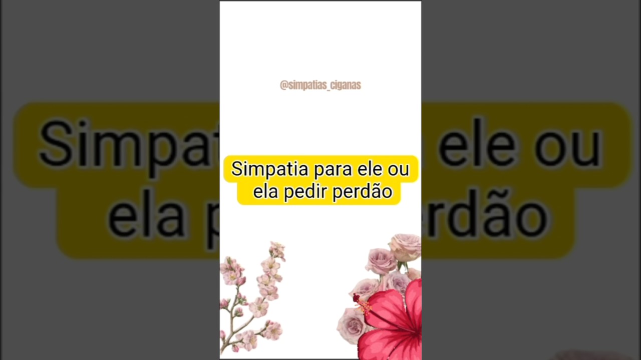 Read more about the article Simpatia para ele ou ela pedir perdão #banhos #simpatias #magia #tarot #viral