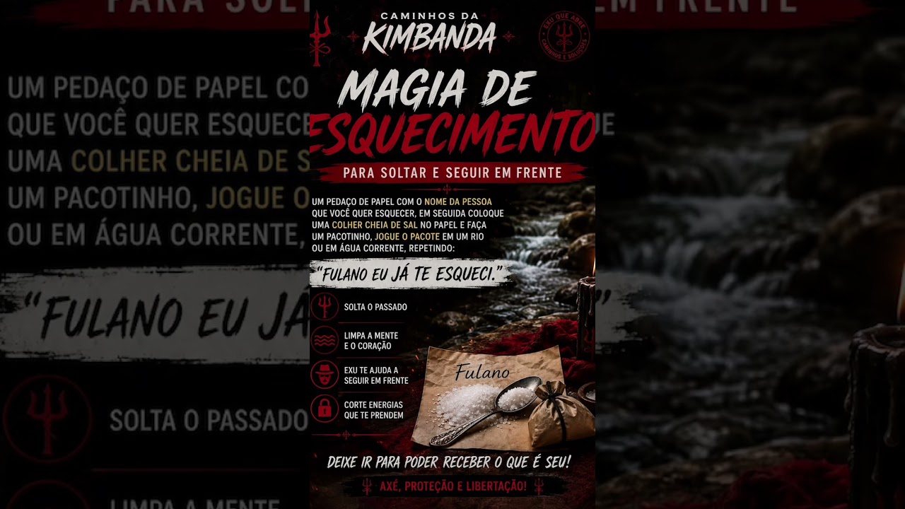 Read more about the article Magia de esquecimento #caminhosdakimbanda #simpatias #simpatia #magia #exu #viral #fypシ #foryou #fe