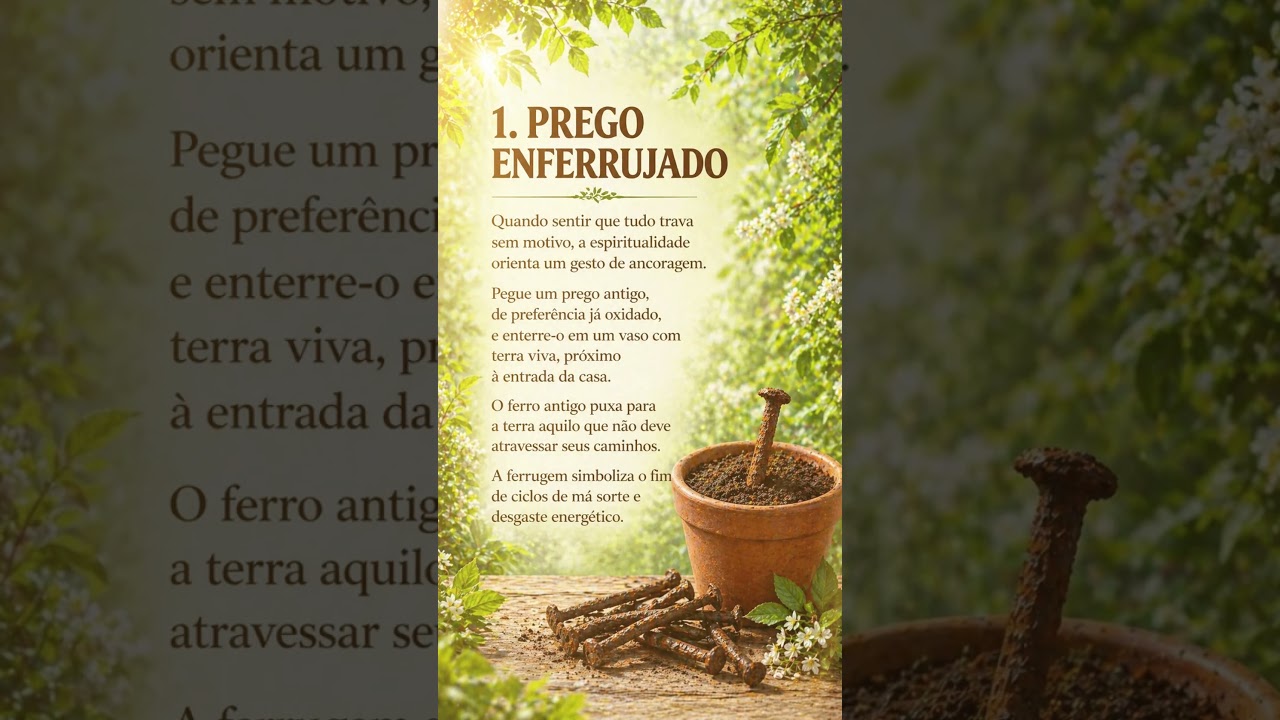 Read more about the article Simpatia do Prego Enferrujado para Afastar Energias Negativas #limpezaenergetica#simpatias