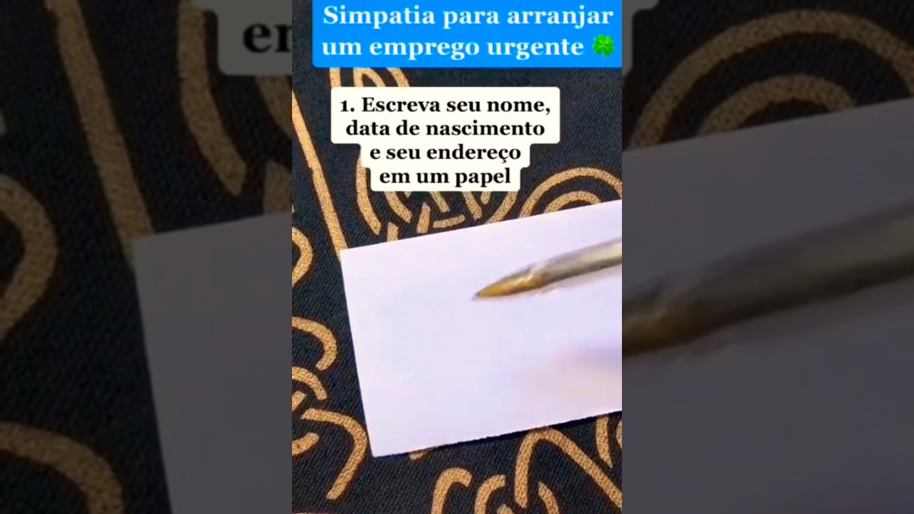 Read more about the article SIMPATIA PARA ARRUMAR UM EMPREGO URGENTE #simpatia #magia #emprego #fyp