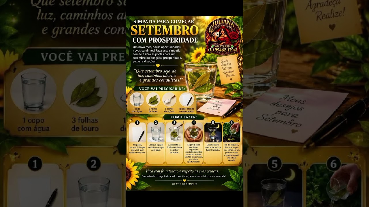 Read more about the article 🌿 Simpatia para abrir setembro com prosperidade!!#simpatias#umbanda#axe