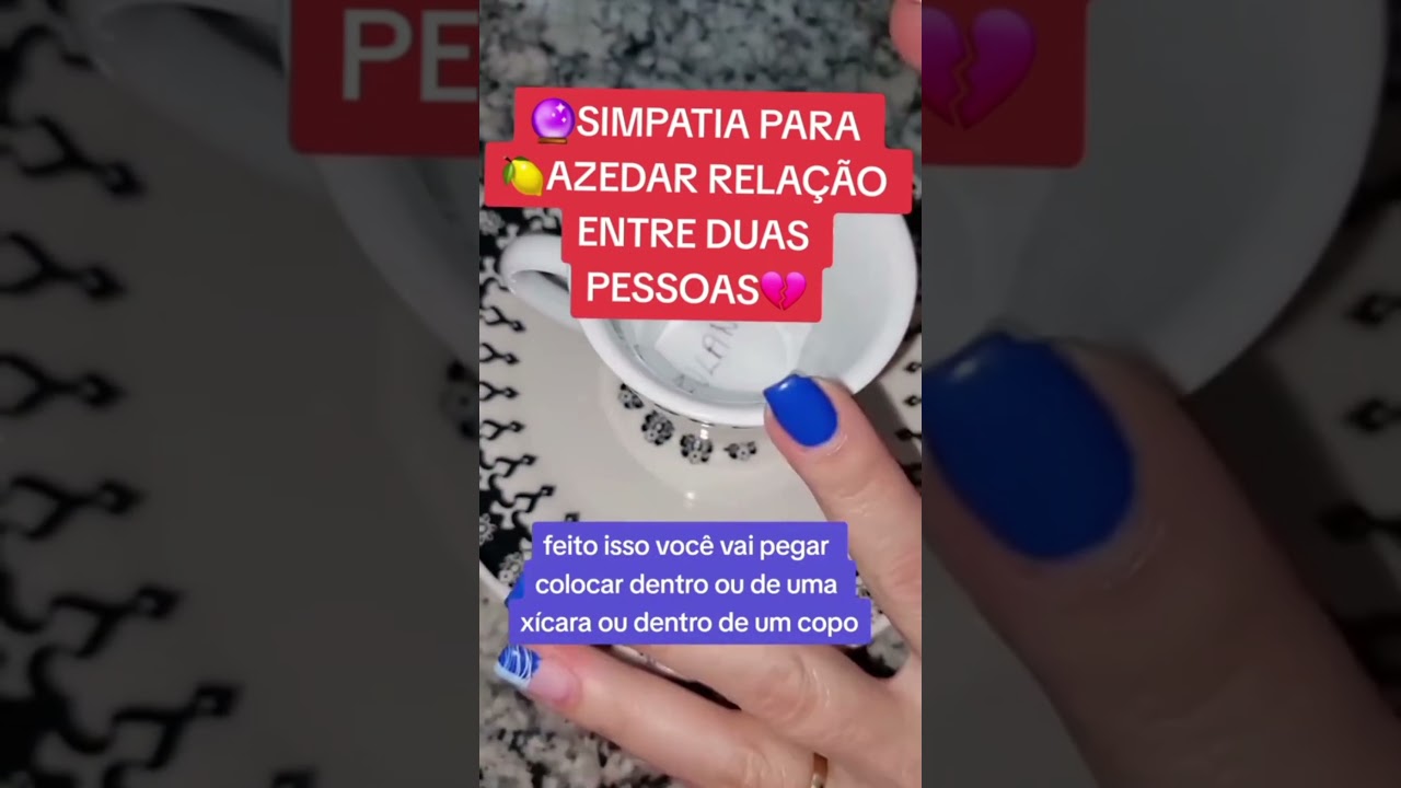 Read more about the article SIMPATIA PARA AZEDAR A RELAÇÃO DE DUAS PESSOAS#fyp #simpatias #shorts